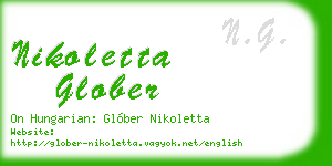 nikoletta glober business card